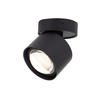 LED-SPOTKOPF Puk 8,4/9 cm  - Schwarz, Design, Metall (8,4/9cm) - Novel