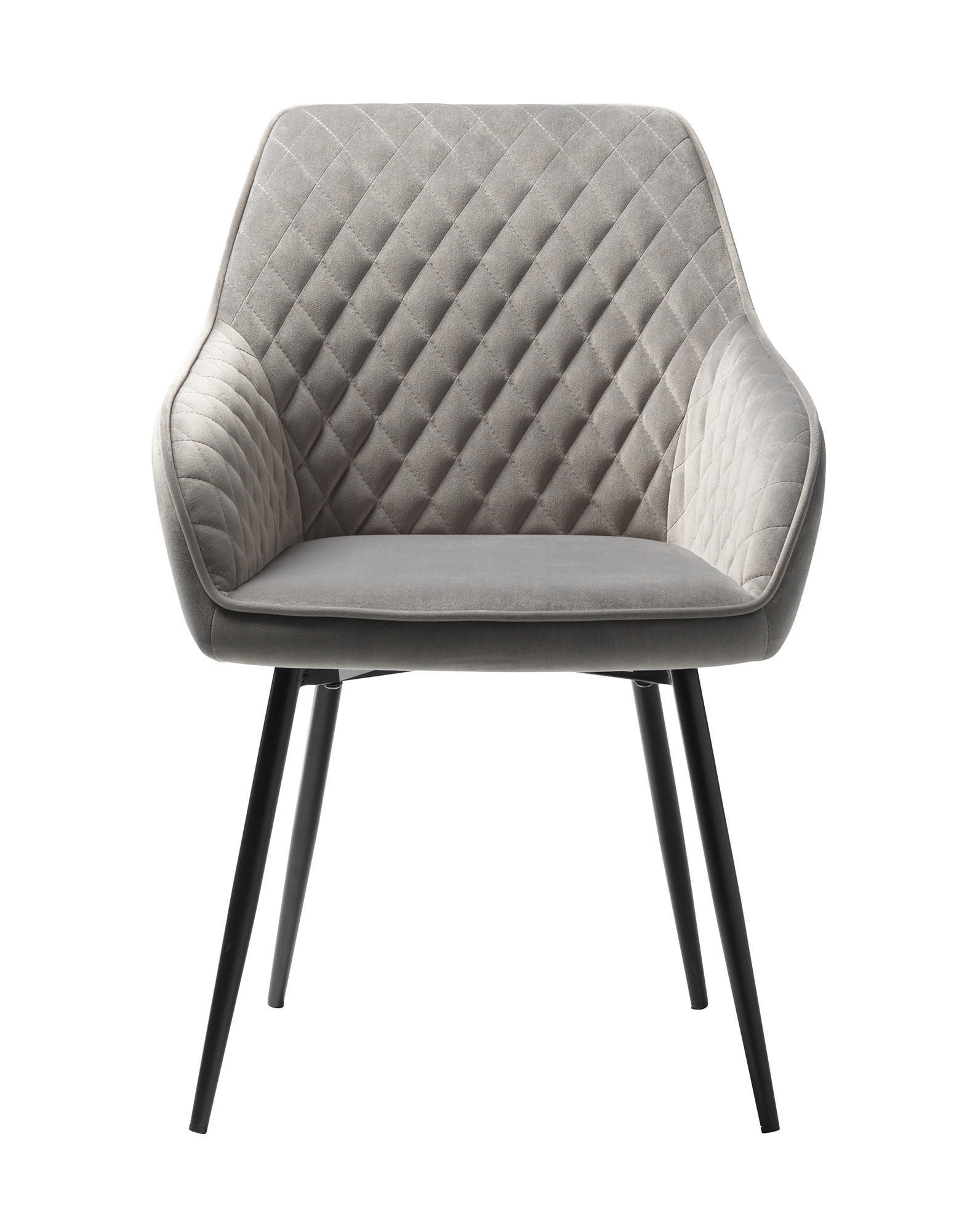 ARMLEHNSTUHL  in Stahl Samt  - Schwarz/Grau, Design, Textil/Metall (58/84/59cm) - Boxxx