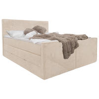 BOXSPRINGBETT 140/200 cm  in Beige  - Beige, MODERN, Textil (140/200cm) - Livetastic