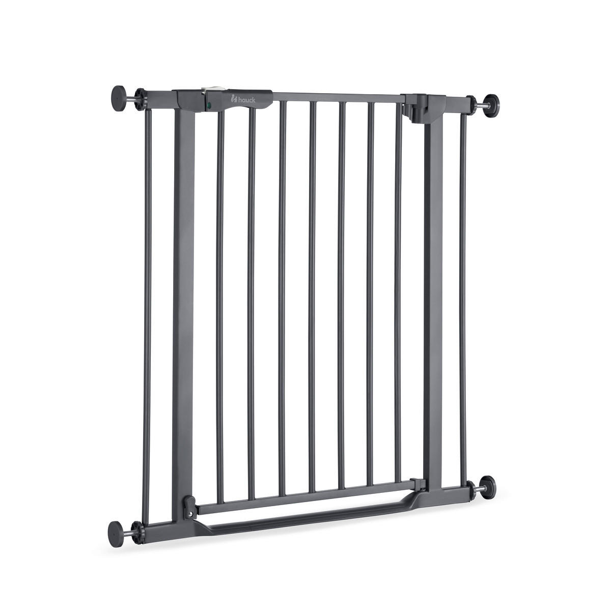 ZAŠTITNA OGRADICA ZA VRATA Clear Step Autoclose 2 - tamno siva, Basics, metal/plastika (75 - 80/77cm) - Hauck