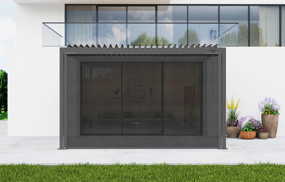 PERGOLA-ROLLO 371/231,5/9 cm   - Anthrazit, Basics, Metall (371/231,5/9cm) - Gardenson