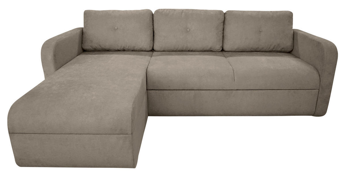 KUTNA GARNITURA tekstil  taupe   - crna/taupe, Trend, tekstil/plastika (214/144cm) - Livetastic