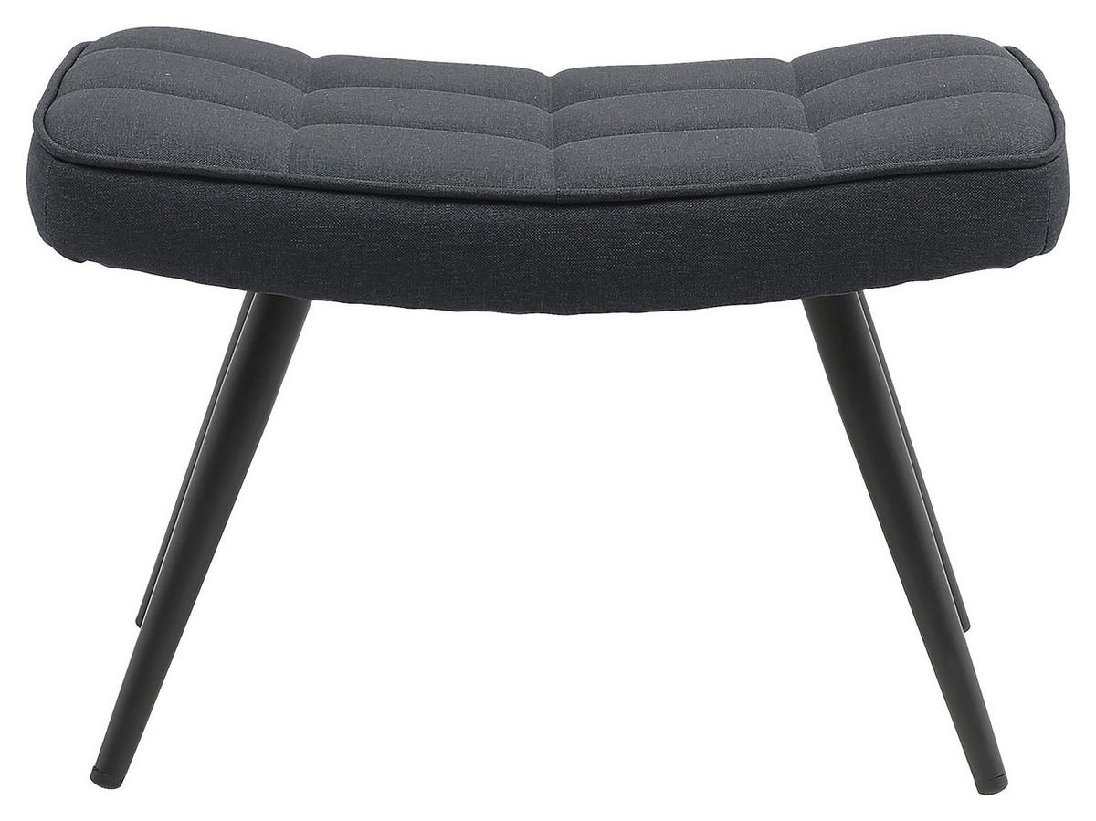 HOCKER in Textil, Holzwerkstoff Dunkelgrau  - Dunkelgrau/Schwarz, MODERN, Holzwerkstoff/Textil (60/39/41cm) - MID.YOU