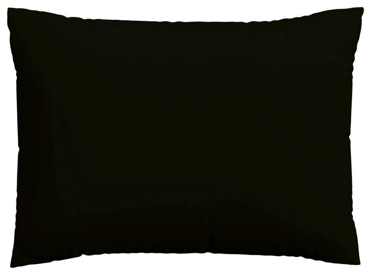 KOPFPOLSTERBEZUG KNITTED JERSEY 70/90 cm  - Schwarz, Basics, Textil (70/90cm) - Schlafgut