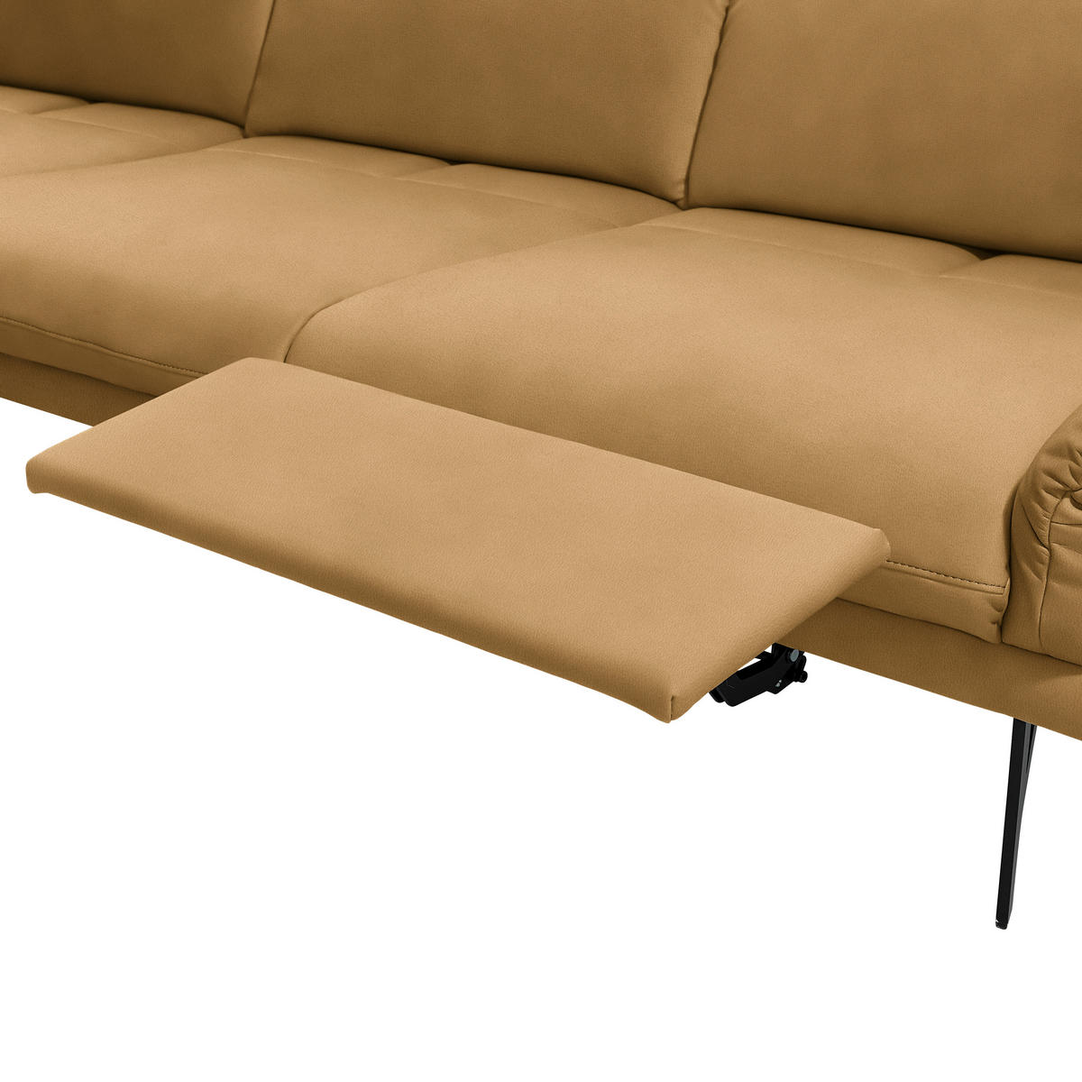 ECKSOFA in Echtleder Currygelb  173/308 cm  - Currygelb/Anthrazit, Design, Leder/Metall (173/308cm) - Joop!