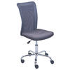JUGENDDREHSTUHL Netz Grau  - Chromfarben/Grau, MODERN, Kunststoff/Textil (43/88/56cm) - MID.YOU