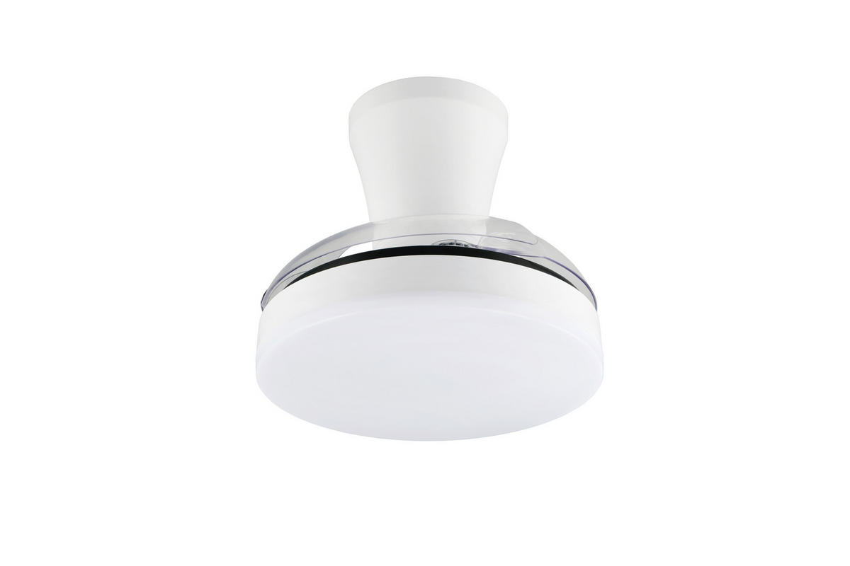 DECKENVENTILATOR - Klar/Weiß, Design, Kunststoff/Metall (30/24cm)