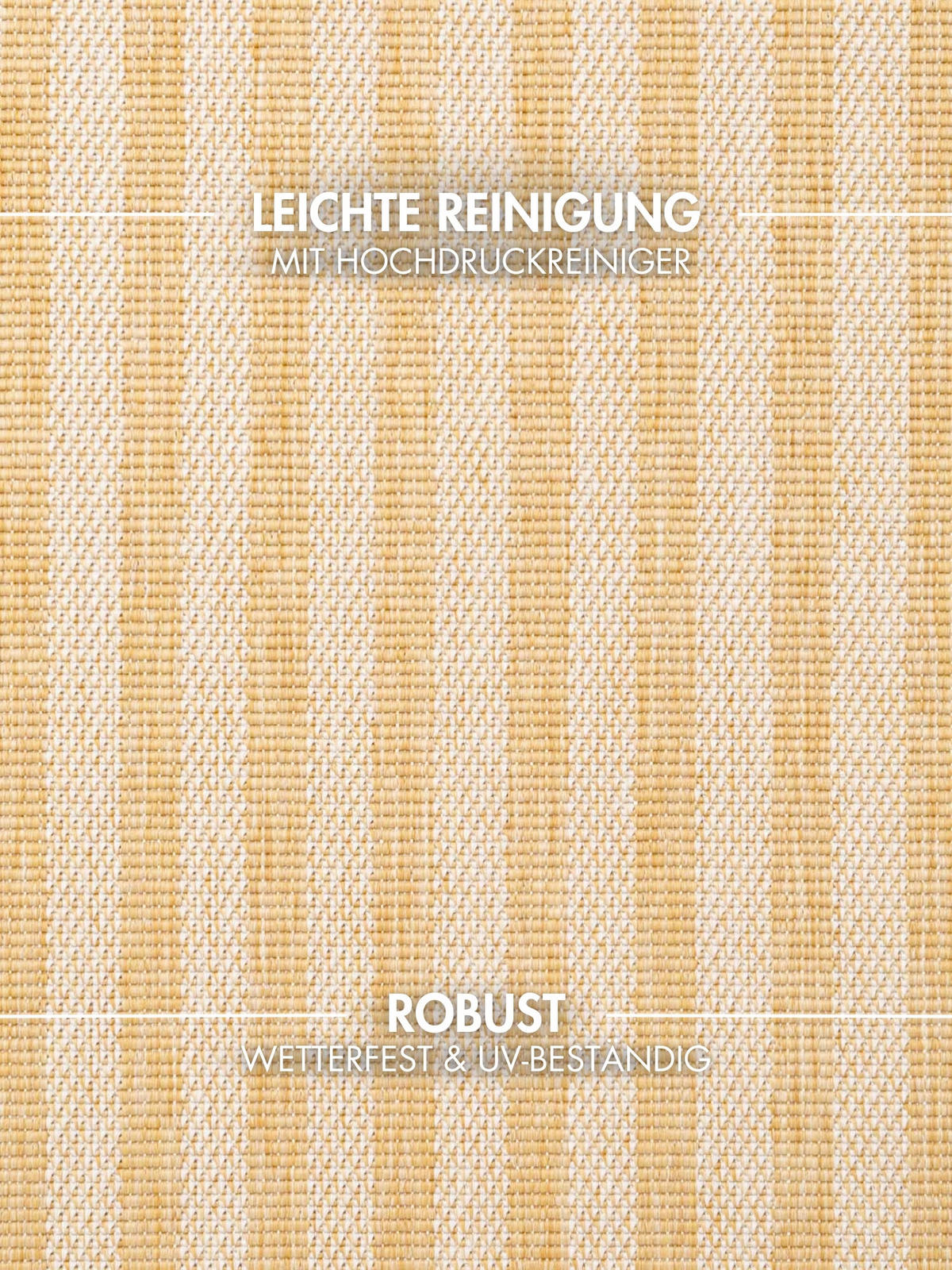 FLACHWEBETEPPICH 200/300 cm Haringey Weiß, Dunkelgelb rechteckig  - Dunkelgelb/Weiß, Design, Kunststoff (200/300cm)