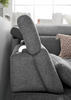 ECKSOFA Anthrazit Webstoff  - Anthrazit/Schwarz, KONVENTIONELL, Textil/Metall (220/314cm) - SetOne by Musterring