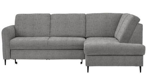 ECKSOFA in Chenille Graphitfarben  - Schwarz/Graphitfarben, MODERN, Holz/Textil (241/184cm) - Carryhome
