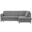 ECKSOFA in Chenille Graphitfarben  - Schwarz/Graphitfarben, MODERN, Holz/Textil (241/184cm) - Carryhome