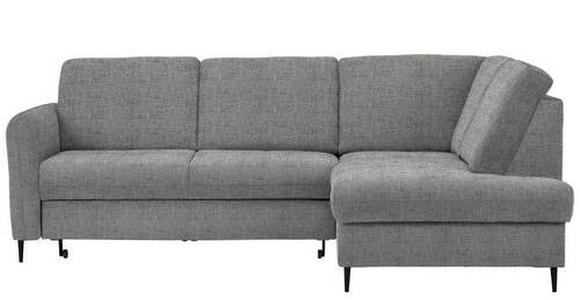 ECKSOFA in Chenille Graphitfarben  - Schwarz/Graphitfarben, MODERN, Holz/Textil (241/184cm) - Carryhome