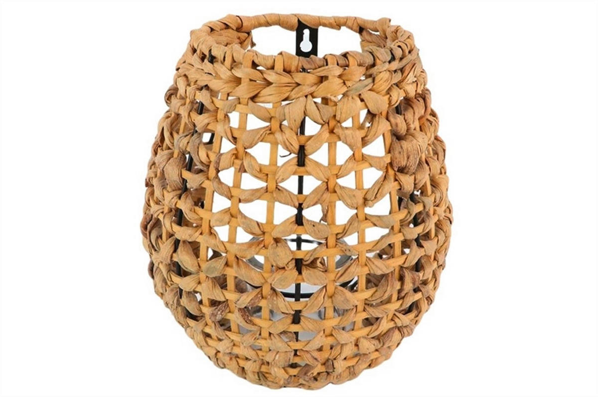 LATERNE  - Naturfarben, Trend, Glas/Naturmaterialien (23cm)