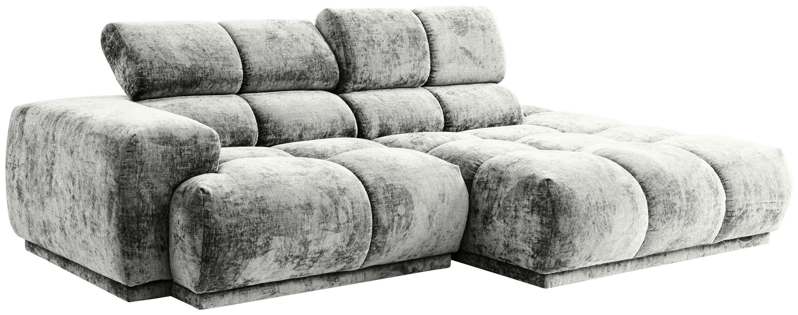 ECKSOFA Grau Flachgewebe  - Grau, MODERN, Textil (239/150cm) - MID.YOU