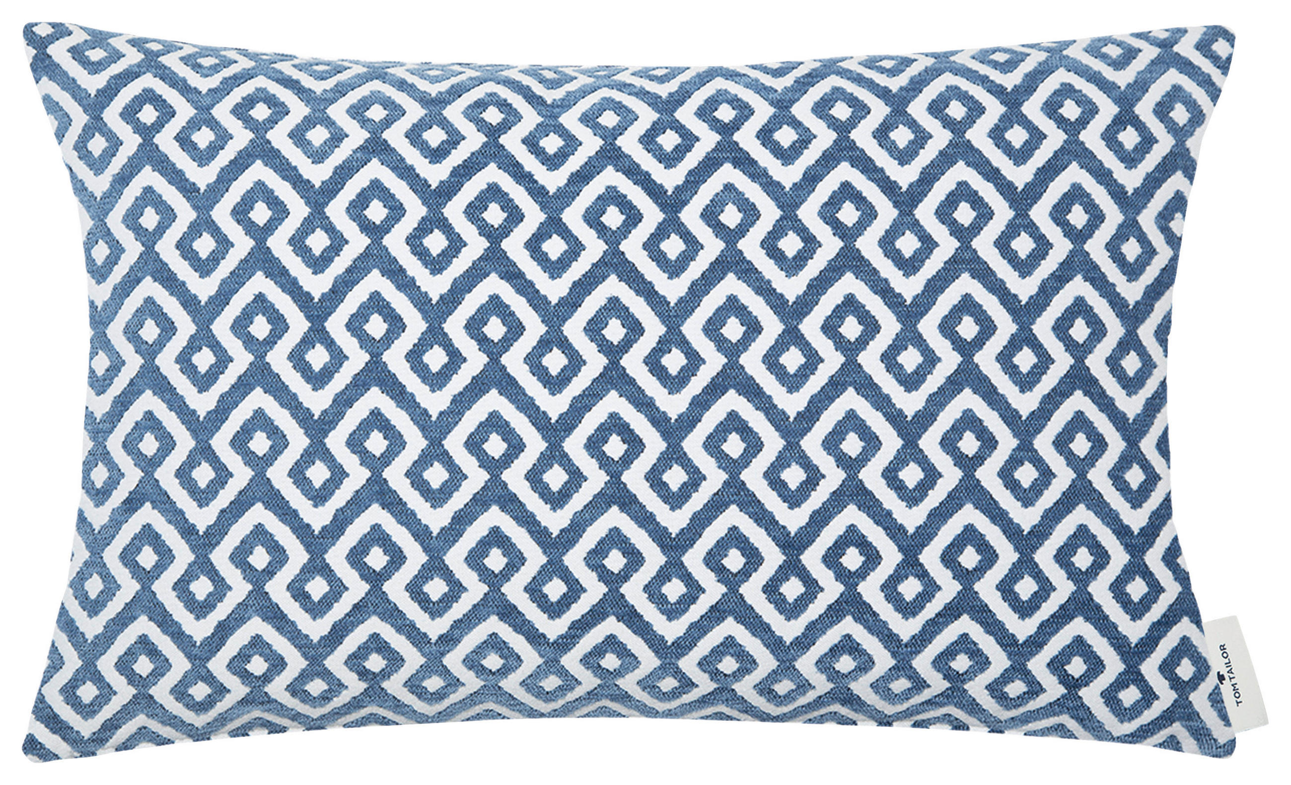 KUDDFODRAL T-Rhomb 30/50 cm  - vit/mörkblå, Klassisk, textil (30/50cm) - Tom Tailor