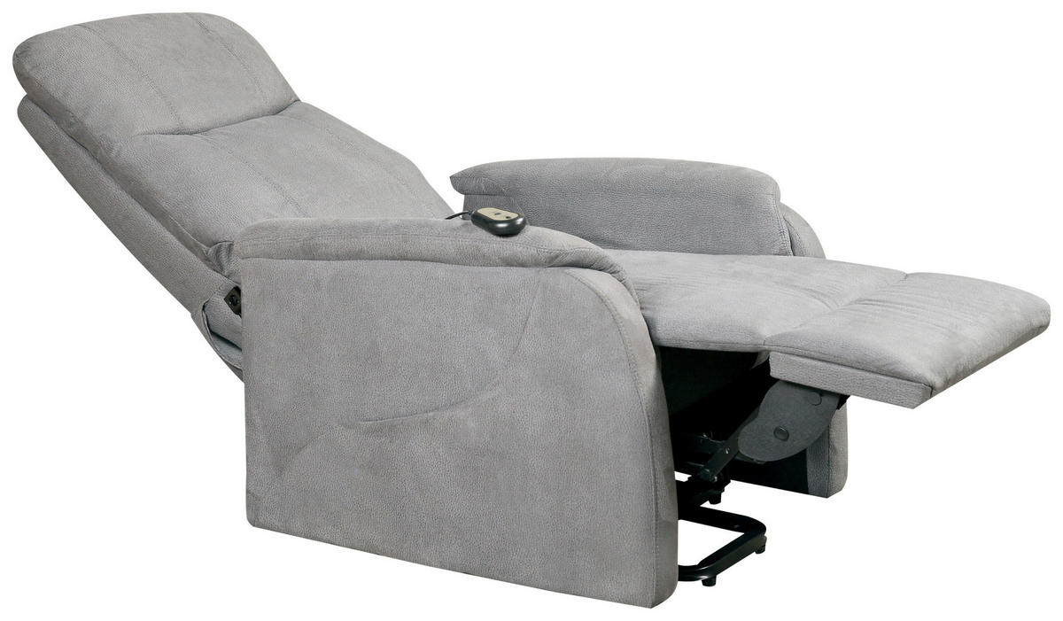 RELAKS FOTELJA metal, plastika, tekstil  siva   - siva/boje kroma, Design, metal/tekstil (73/110/94cm) - Cantus