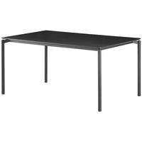 ESSTISCH rechteckig Schwarz  - Schwarz, KONVENTIONELL, Holzwerkstoff/Metall (160/76/90cm) - P & B