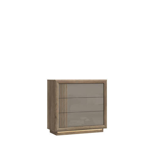 COMODĂ 103/98,2/42,3 cm  - bej/culoare lemn stejar, Modern, plastic/material pe bază de lemn (103/98,2/42,3cm) - Hom`in