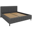 POLSTERBETT gepolstertes Kopfteil, Lattenrost, Bettkasten Anthrazit 180/200 cm  - Anthrazit/Schwarz, Design, Holz/Textil (180/200cm) - Carryhome