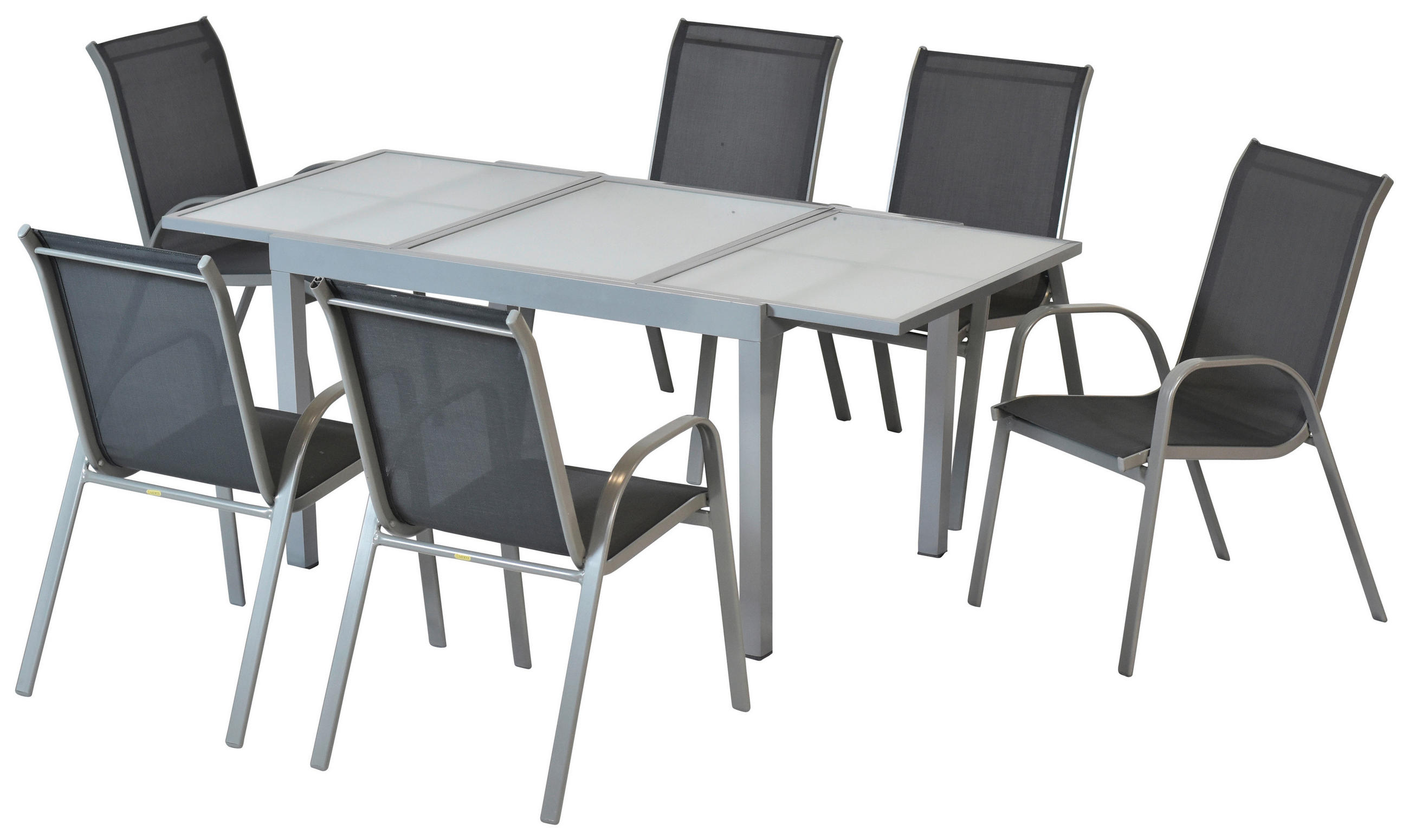 GARTENSET Aluminium  - Silberfarben/Grau, MODERN, Textil/Metall - Gardenson