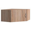 AUFSATZSCHRANK 80/40/80 cm  in  - Eichefarben/Alufarben, KONVENTIONELL, Holzwerkstoff/Kunststoff (80/40/80cm) - Xora