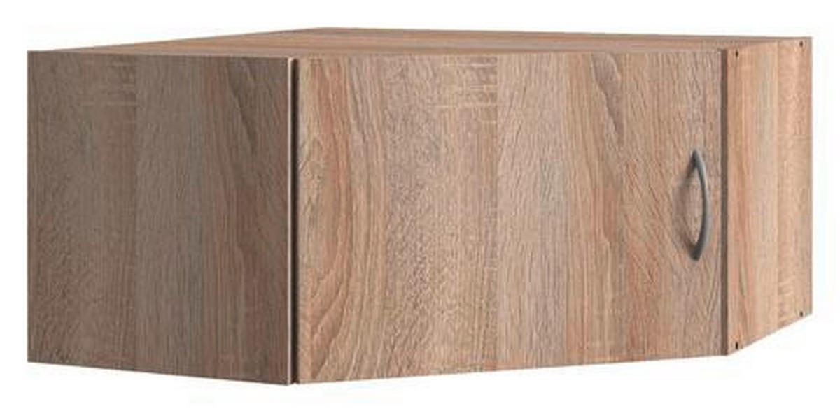 ÖVERSKÅP 80/40/80 cm   - aluminiumfärg/ekfärgad, Klassisk, trämaterial/plast (80/40/80cm) - Xora