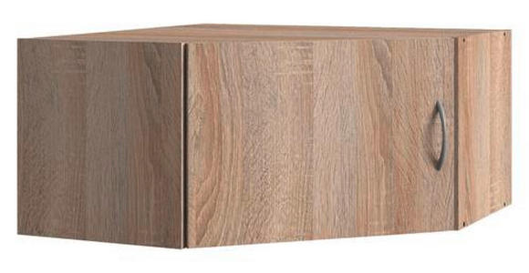 AUFSATZSCHRANK 80/40/80 cm - Eichefarben/Alufarben, KONVENTIONELL, Holzwerkstoff/Kunststoff (80/40/80cm) - Xora