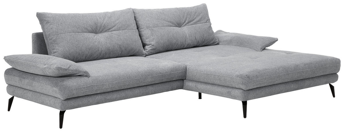 HÖRNSOFFA i flatväv mörkgrå  - mörkgrå/svart, Klassisk, metall/textil (294/176cm) - MID.YOU