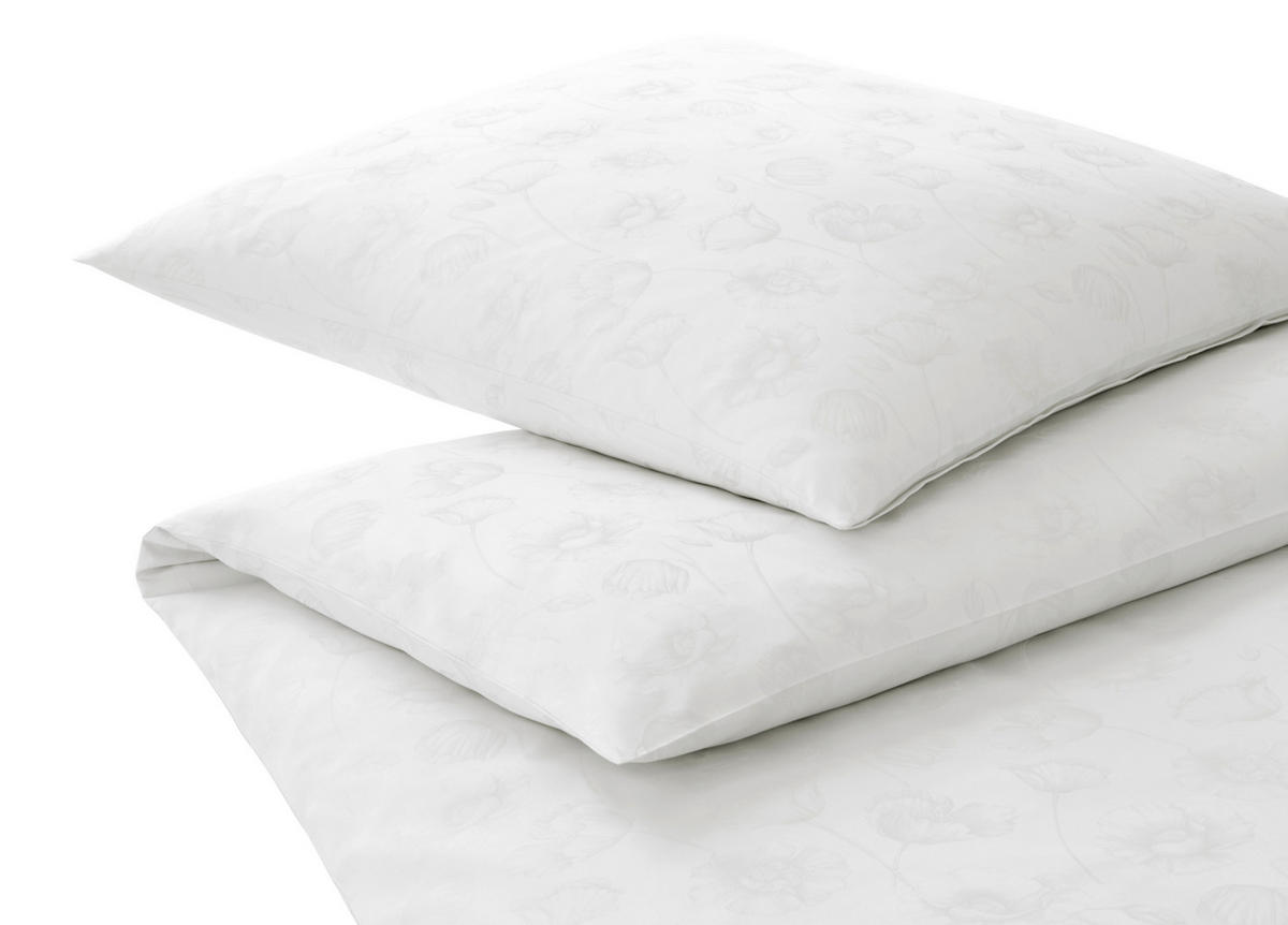 POSTELJNINA POPPY 140/200 cm žakar bela  - bela, Konvencionalno, tekstil (140/200cm) - Elegante