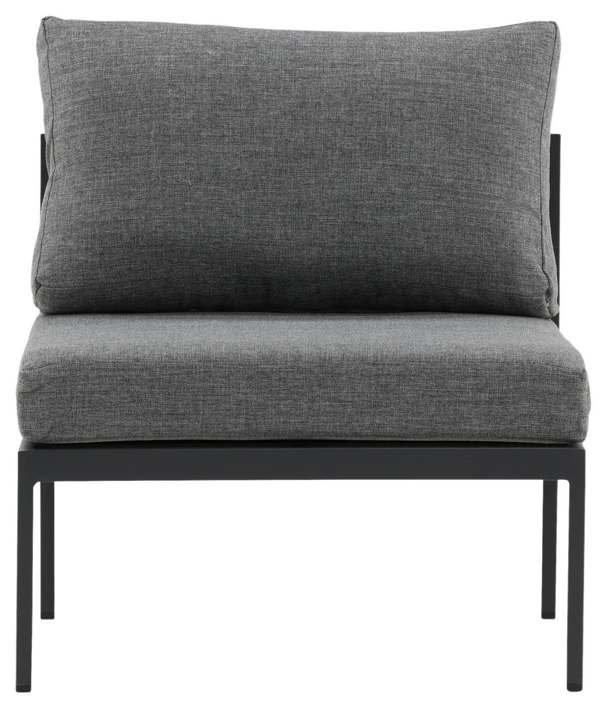 LOUNGEFÅTÖLJ  - grå/svart, Klassisk, metall (70/65/74cm) - Gardenson