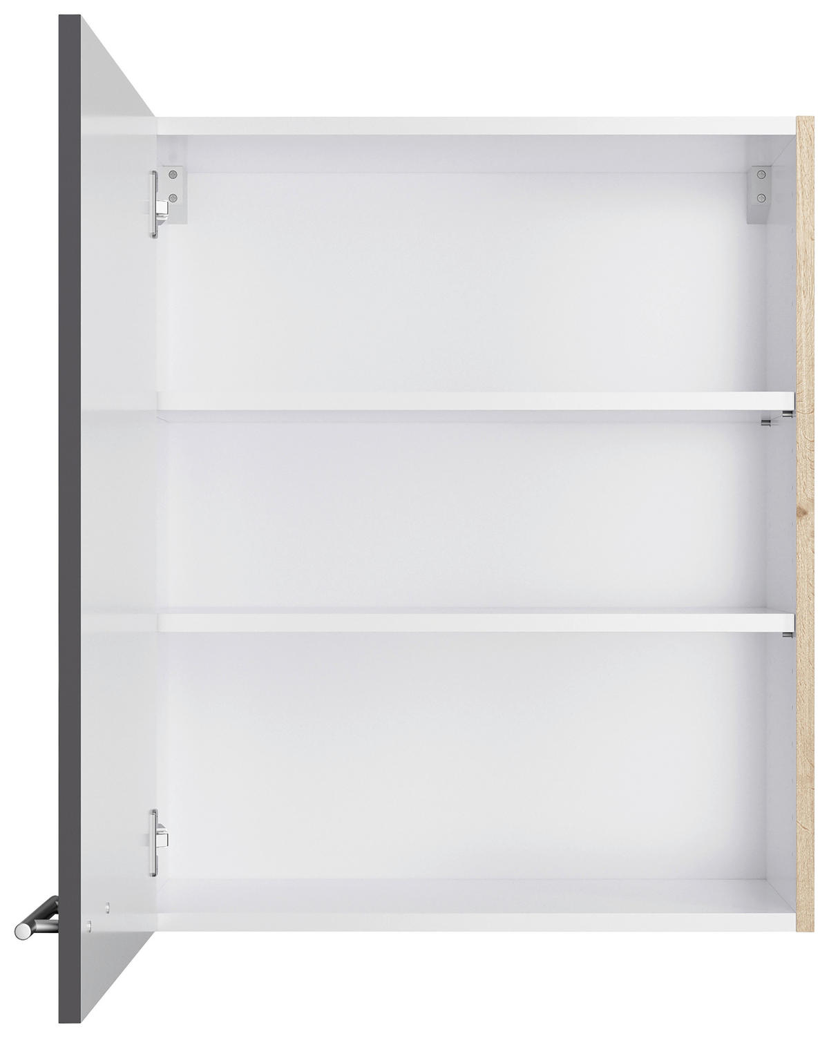 KÜCHENBLOCK 270 cm   in Anthrazit, Eichefarben  - Edelstahlfarben/Eichefarben, Basics, Holzwerkstoff/Metall (270cm) - Optifit