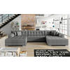 WOHNLANDSCHAFT in Webstoff Grau  - Chromfarben/Grau, Design, Kunststoff/Textil (165/359/165cm) - MID.YOU