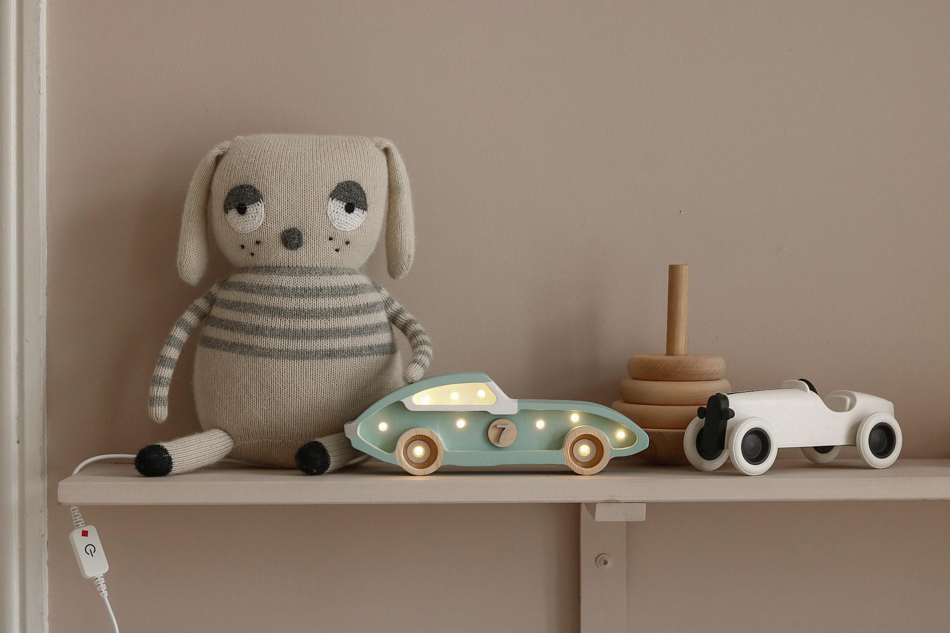 KINDERWANDLEUCHTE Vehicles 24,5/5.5/9 cm   - Türkis, Natur, Holz (24,5/5.5/9cm)