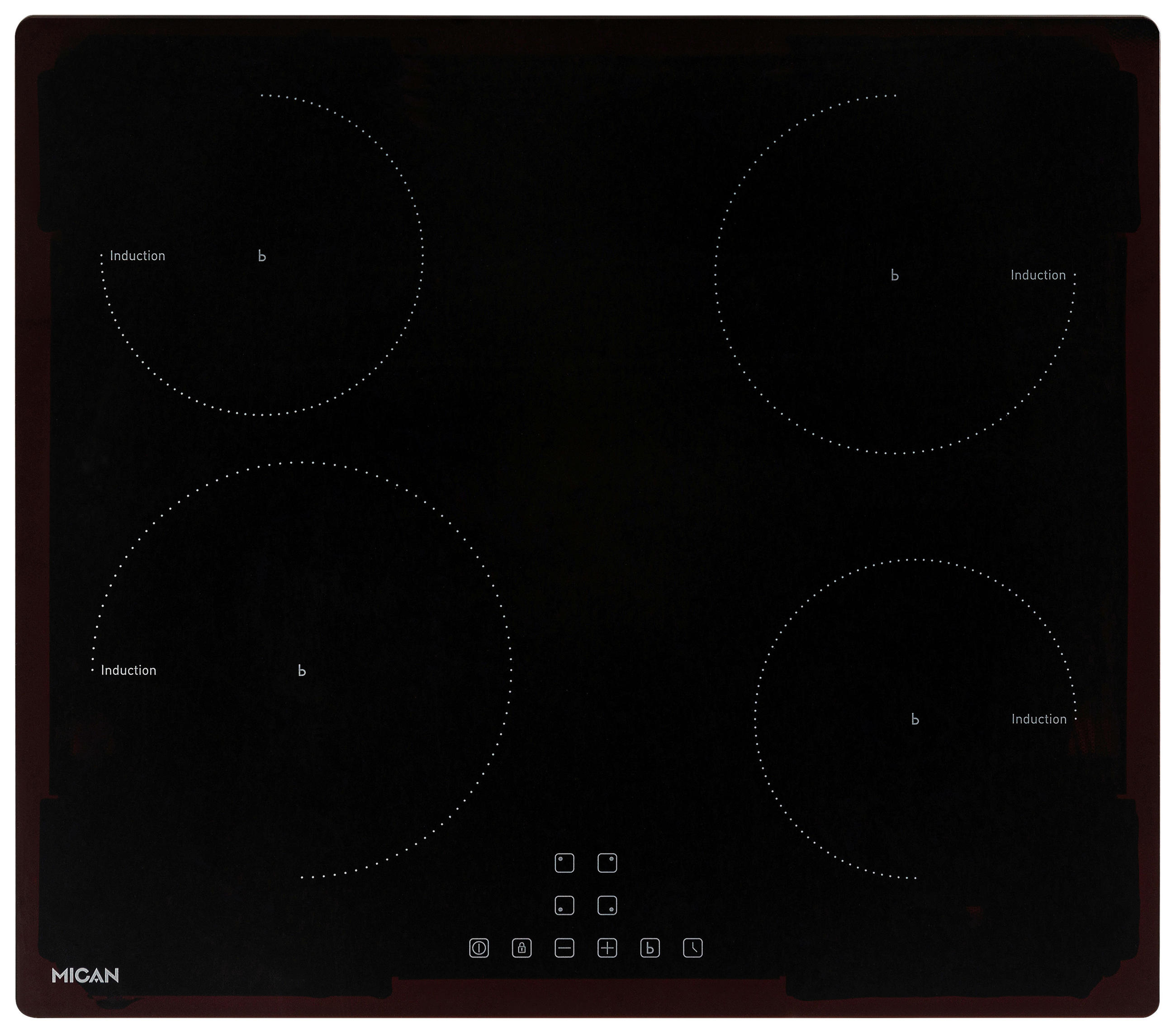INDUKTIONSKOCHFELD IKA4Z  - Schwarz, Basics, Glas (59/5,5/52cm) - Mican