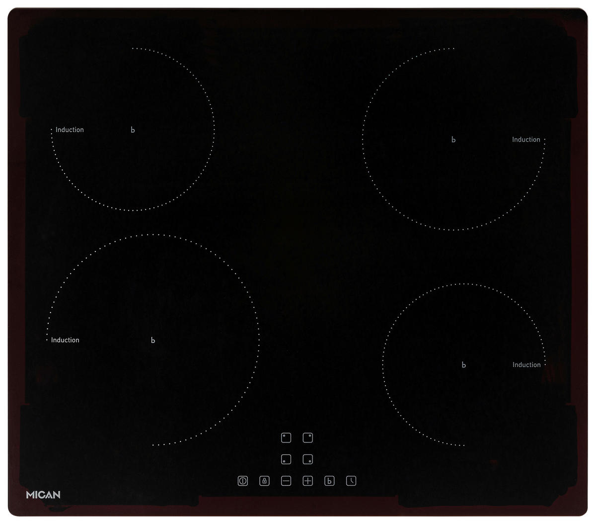 INDUKTIONSKOCHFELD IKA4Z  - Schwarz, Basics, Glas (59/5,5/52cm) - Mican