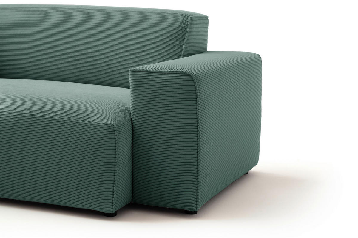 CloseUp von Pure Home Lifestyle ECKSOFA Grün Cord.