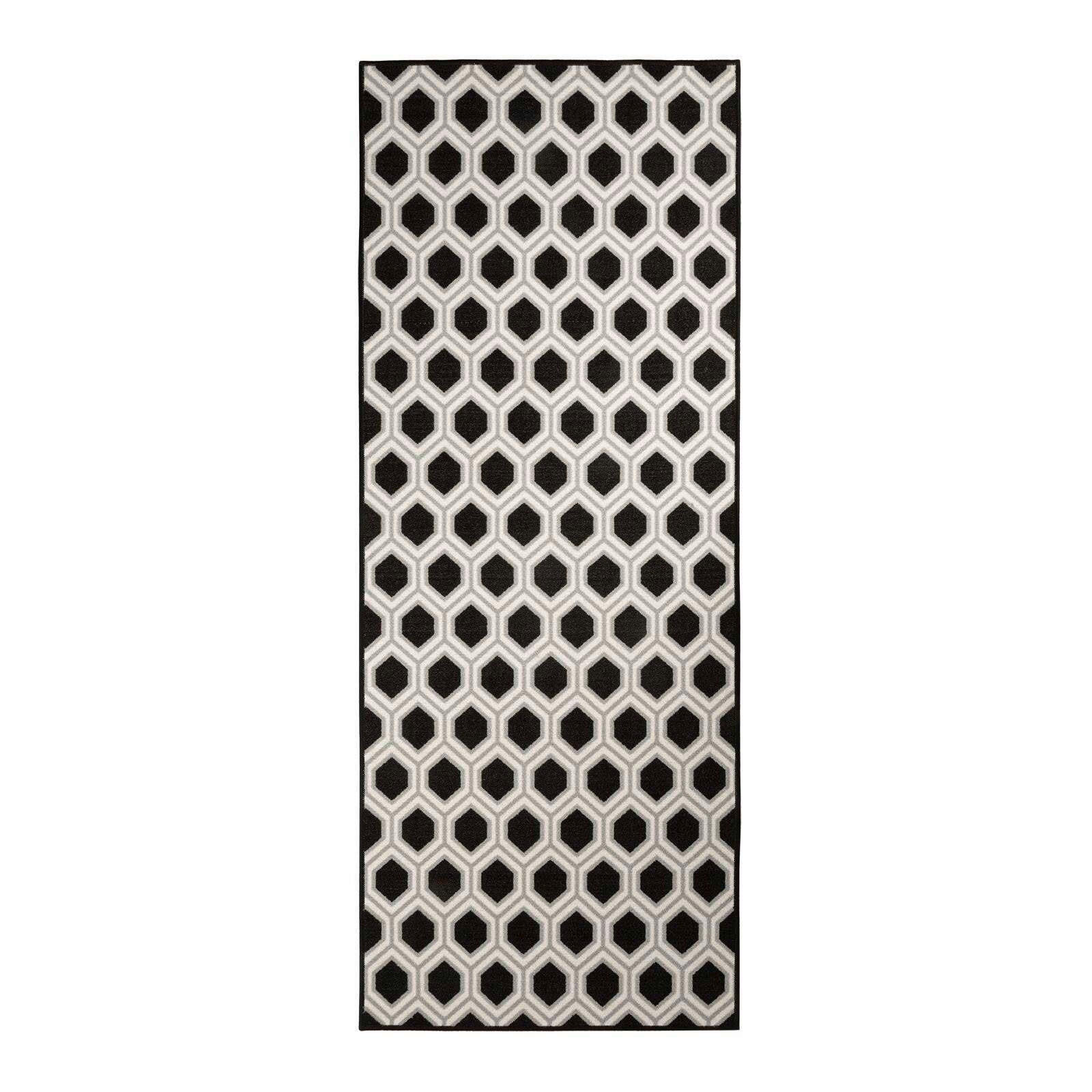 LÄUFER 80/450 cm Bangor  - Schwarz, Design, Kunststoff/Textil (80/450cm) - Floordirekt