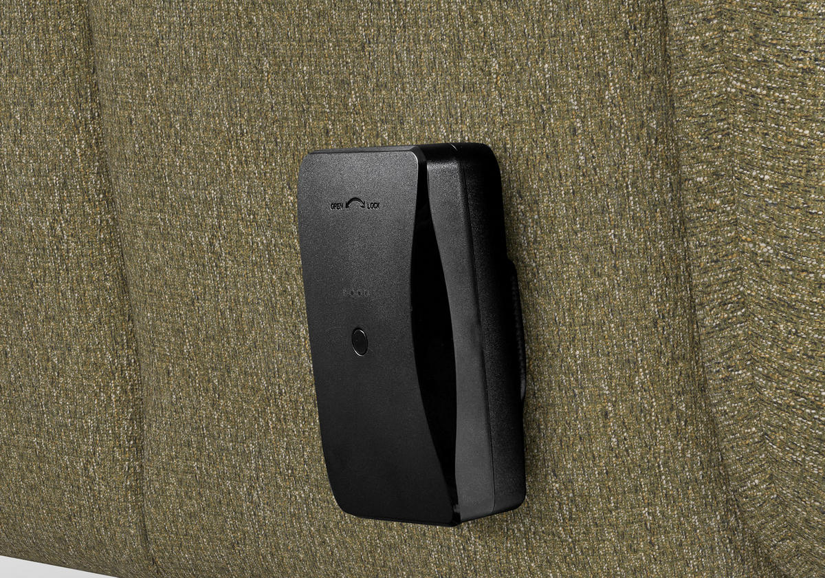 RELAXSESSEL TV VARIO COMFORT E M2 Chenille Kopfteilverstellung, Rücken echt    - Silberfarben/Olivgrün, Basics, Textil/Metall (70/126/85cm) - Sit & More