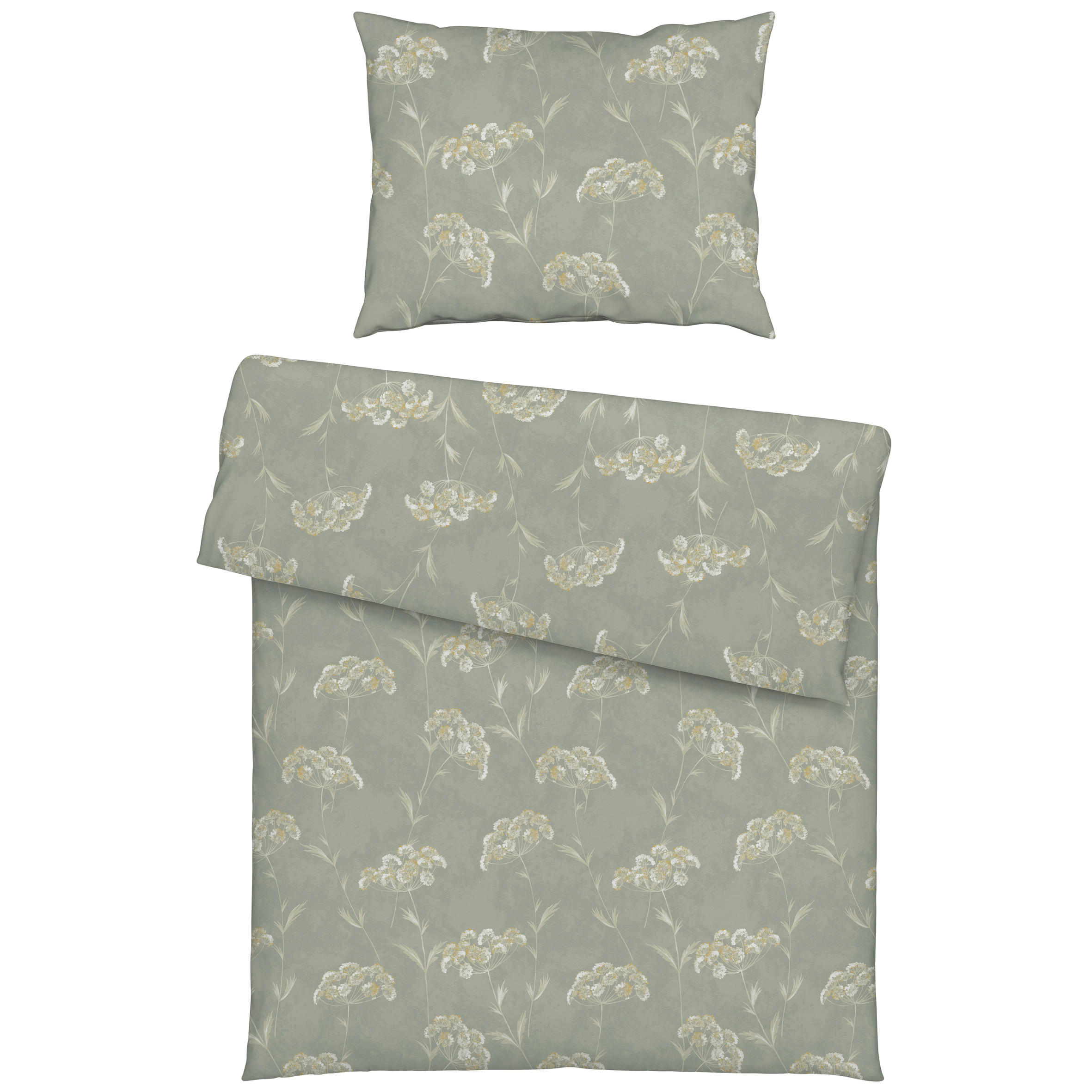 BETTWÄSCHE 2-teilig Atelier Interlock-Jersey 140/200 cm  - Grün, Basics, Textil (140/200cm) - Estella