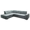 ECKSOFA in Mikrofaser Alufarben  - Chromfarben/Alufarben, Design, Textil/Metall (260/312cm) - Beldomo Style