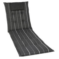 LIEGENAUFLAGE Streifen  - Anthrazit/Grau, Design, Textil (60/7/190cm)