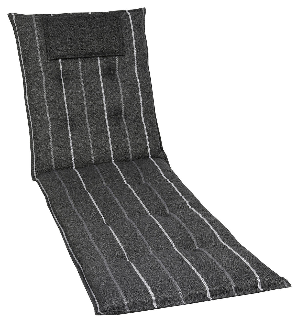 LIEGENAUFLAGE Streifen  - Anthrazit/Grau, Design, Textil (60/7/190cm)