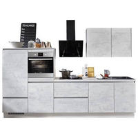 KÜCHENLEERBLOCK 310 cm   in Grau  - Grau, Design, Holzwerkstoff (310cm) - Celina