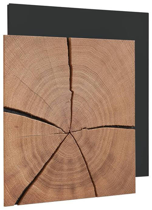 WANDLEUCHTE 33/33/6,5 cm   - Eichefarben/Anthrazit, Natur, Holz/Metall (33/33/6,5cm) - Valnatura