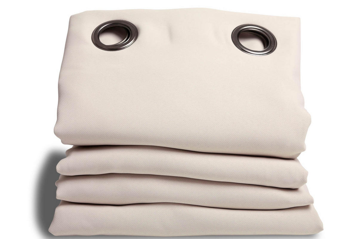 LÄRMSCHUTZVORHANG black-out (lichtundurchlässig)  - Beige, Basics, Textil (145/250cm)