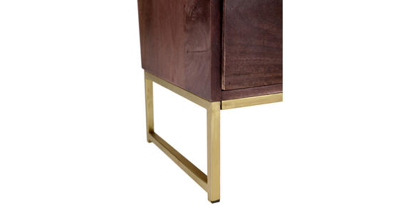 KOMMODE in 45/60/33 cm - Goldfarben/Braun, Trend, Holz/Metall (45/60/33cm) - Landscape