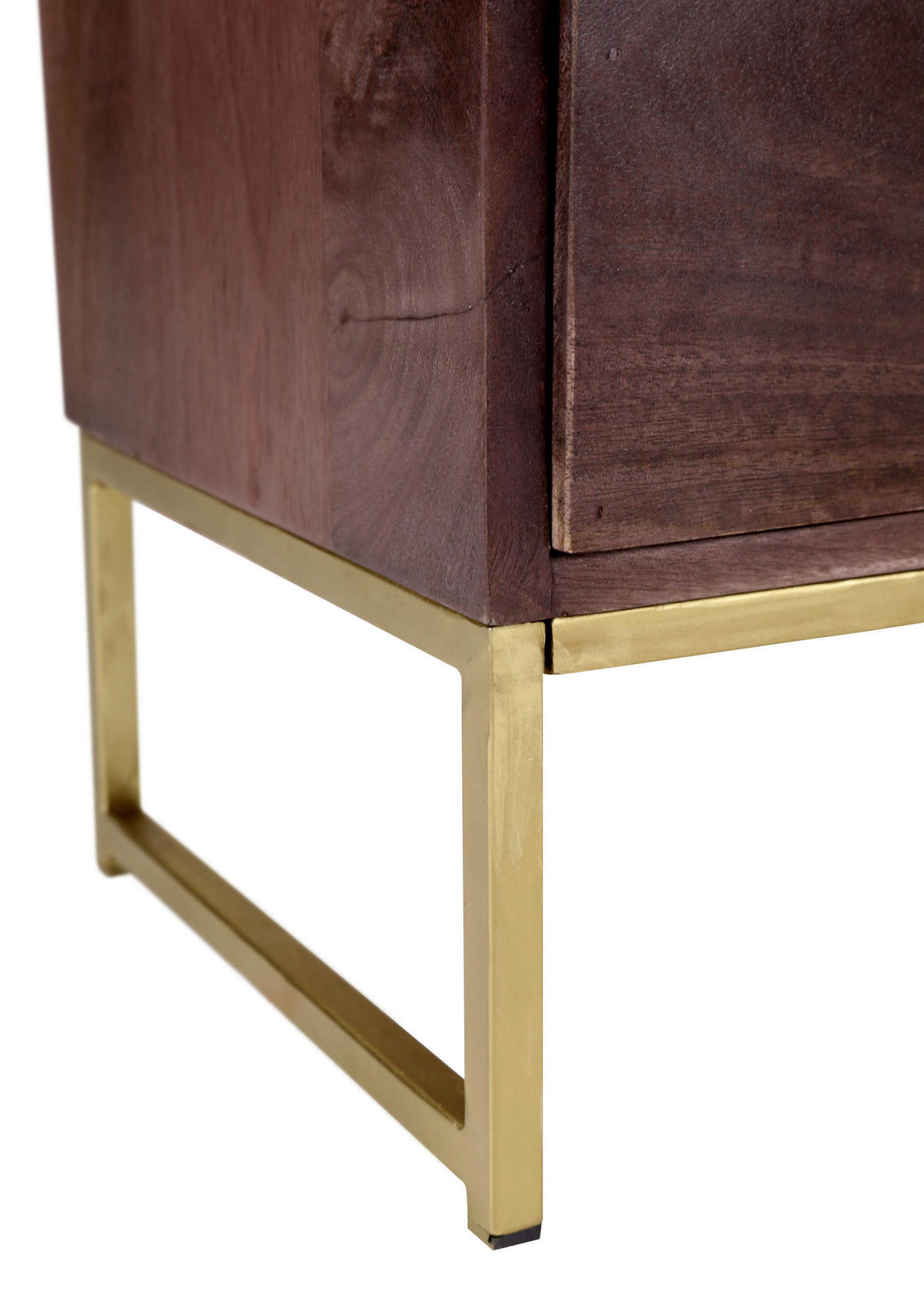 KOMMODE  in 45/60/33 cm  - Goldfarben/Braun, Trend, Holz/Metall (45/60/33cm) - Landscape