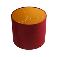 LEUCHTENSCHIRM Velour 30/24 cm   - Rot, Basics, Textil/Metall (30/24cm)