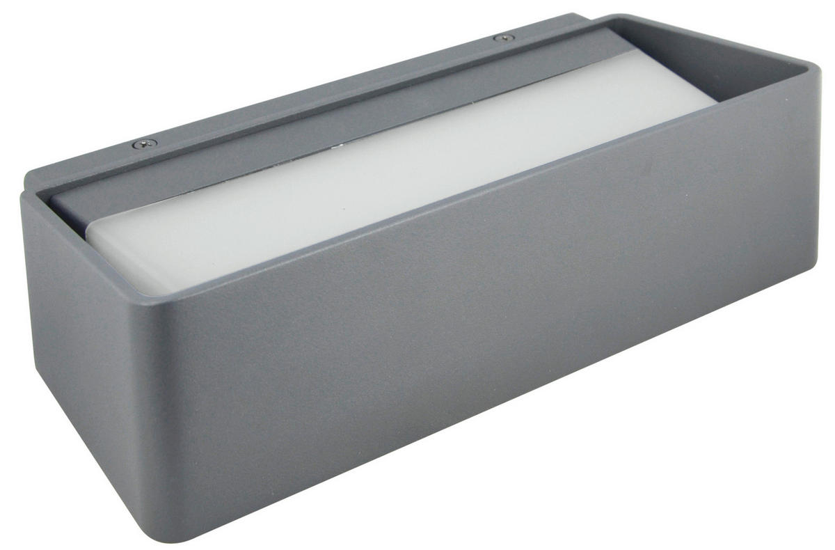 AUßENWANDLEUCHTE Loggia 7/24.8/11.7 cm   - Anthrazit, Design, Metall (7/24.8/11.7cm)