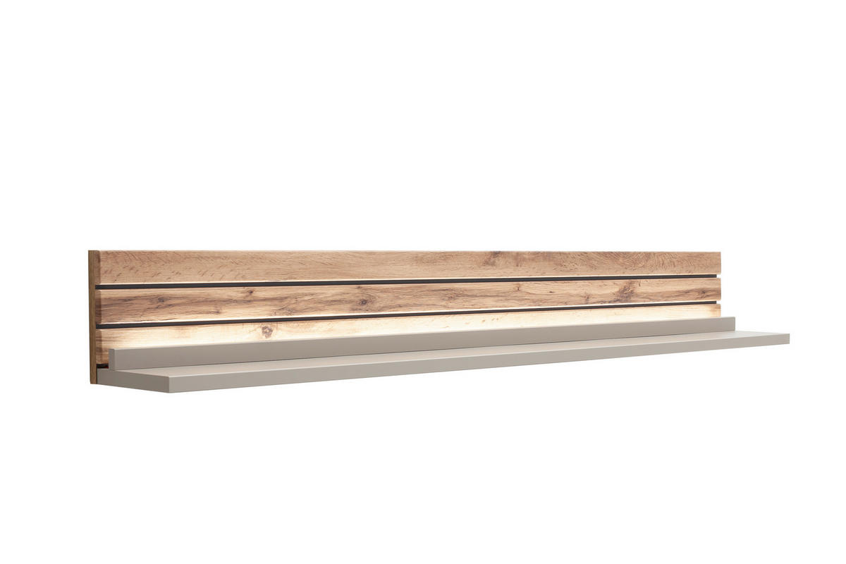 WANDBOARD in 150/19/20 cm Eiche Wotan  - Eiche Wotan, Design, Holzwerkstoff (150/19/20cm) - Livetastic